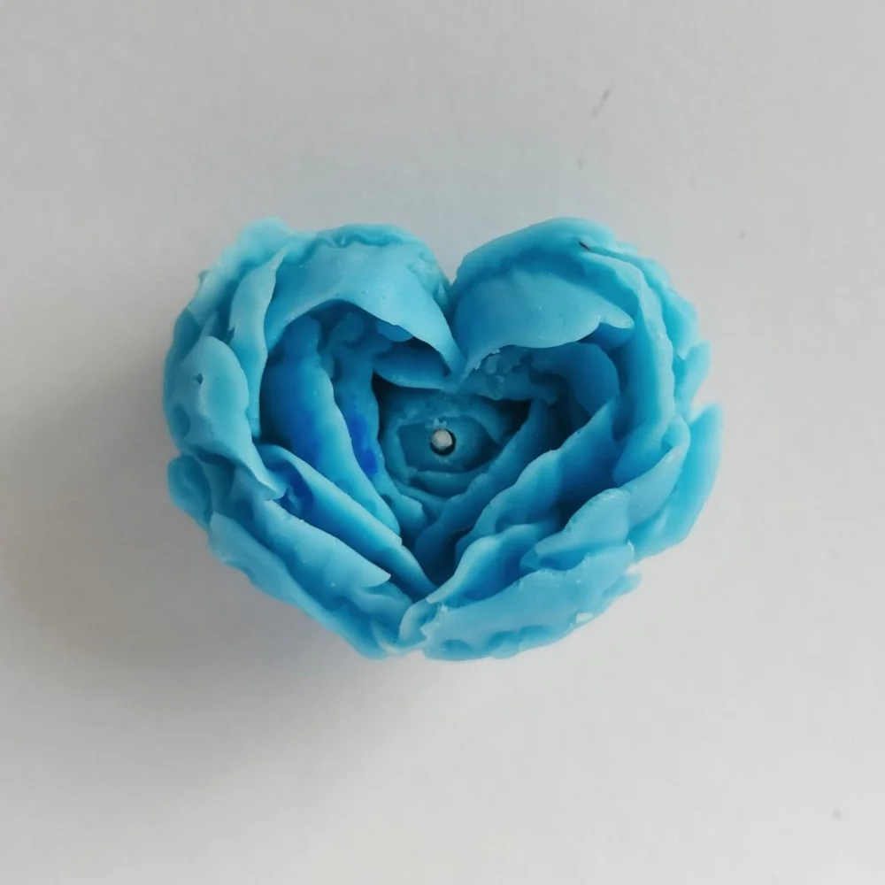 Heart Shape Peony Candle- Large - 4