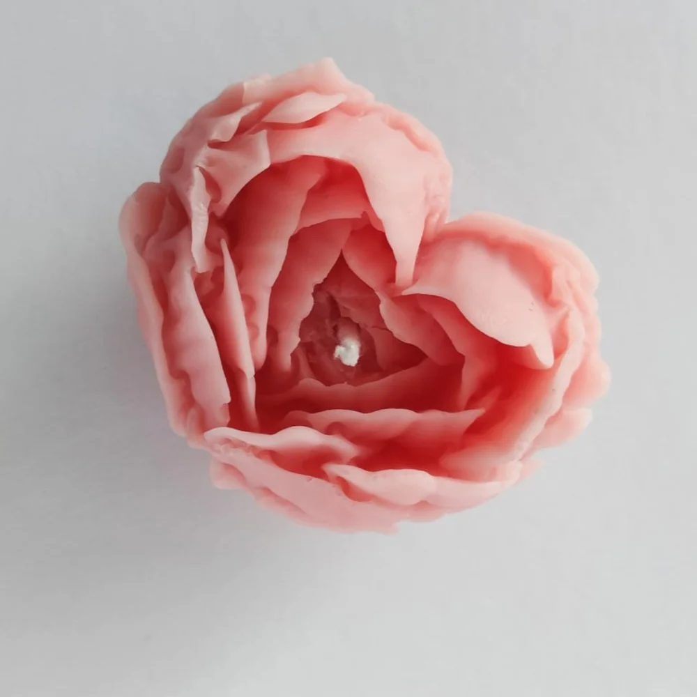 Heart Shape Peony Candle- Large - 5