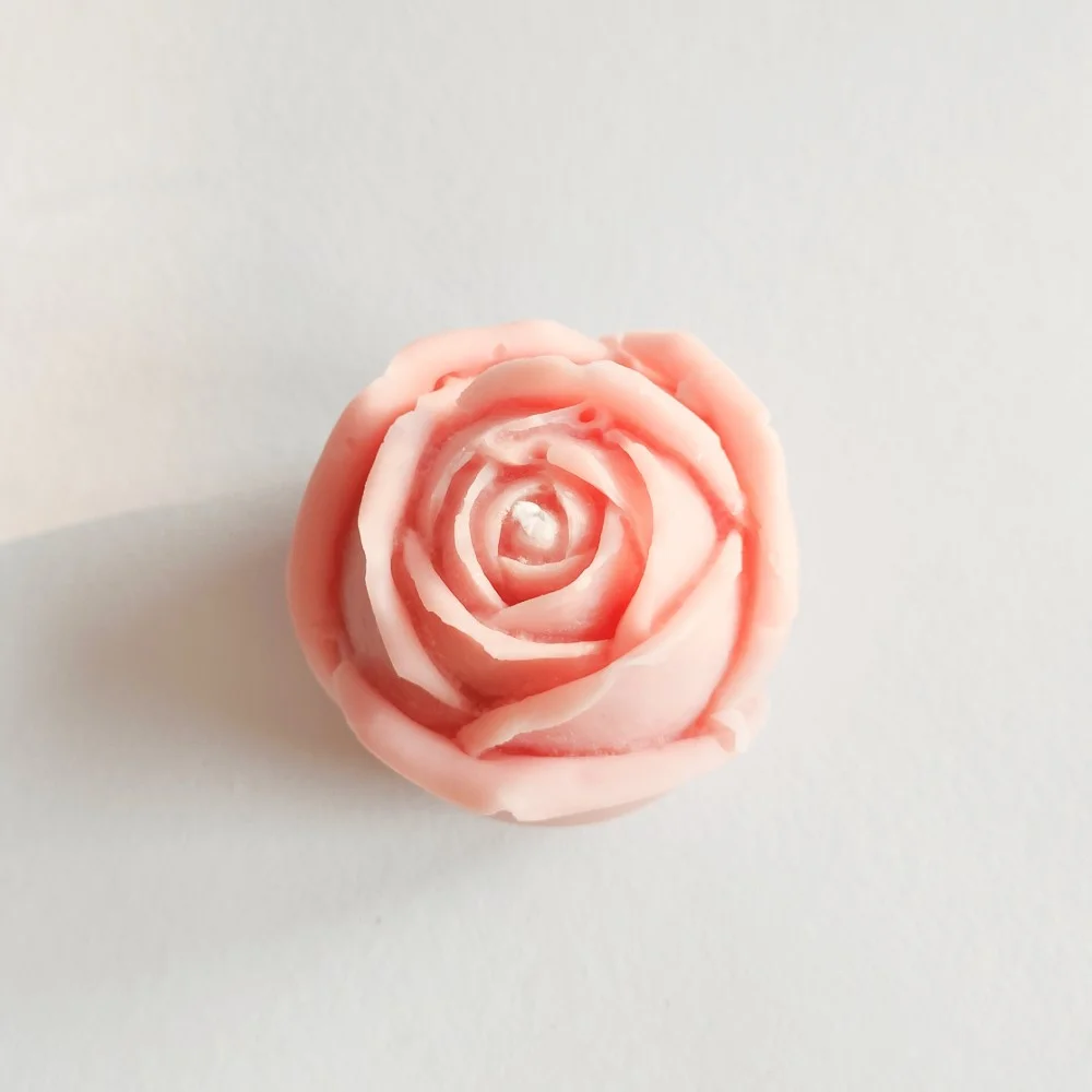 Apricot Rose Candle- Big - 2