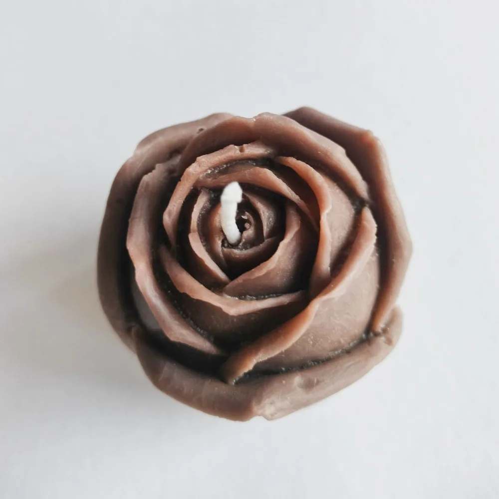 Apricot Rose Candle- Big - 3