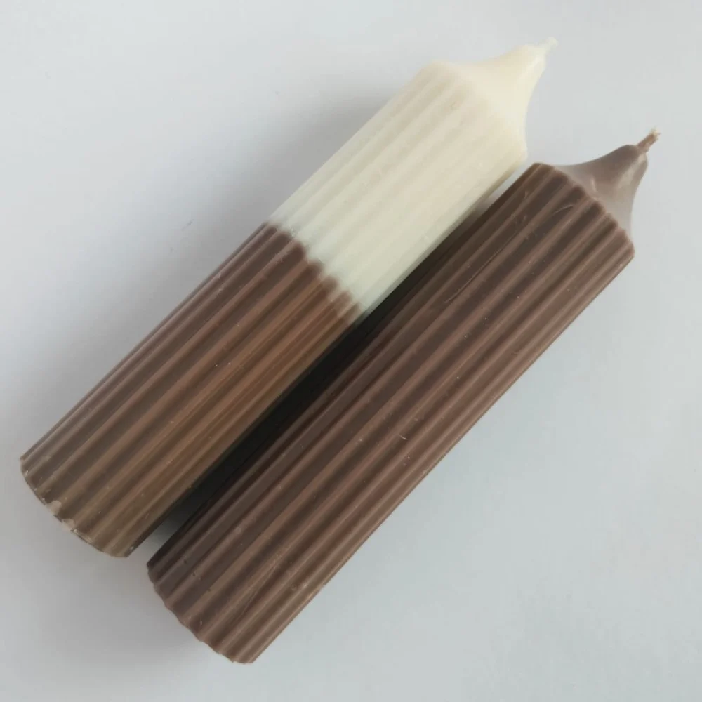 Linear Rib Pillar Candle - 2