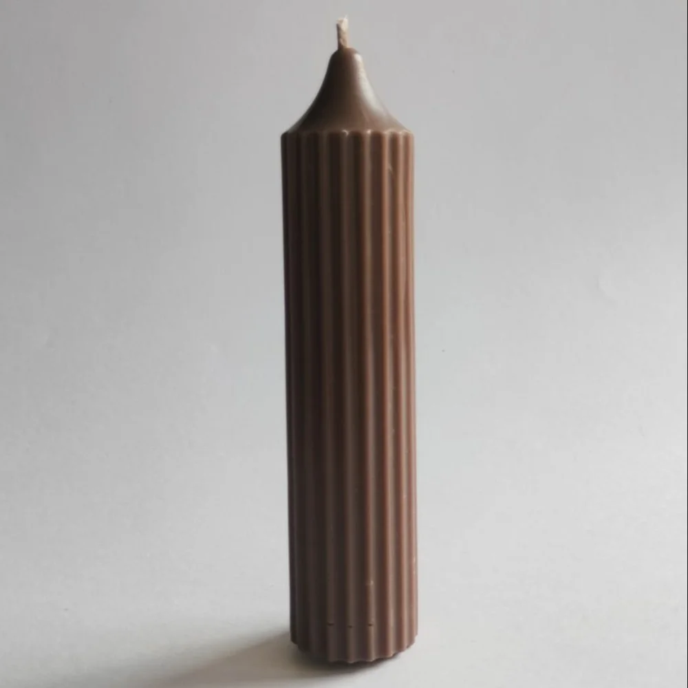 Linear Rib Pillar Candle - 3